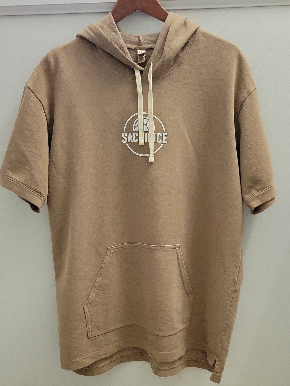 American Apparel French Terry Collection Short Sleeve Hoodie Sacrifice Large